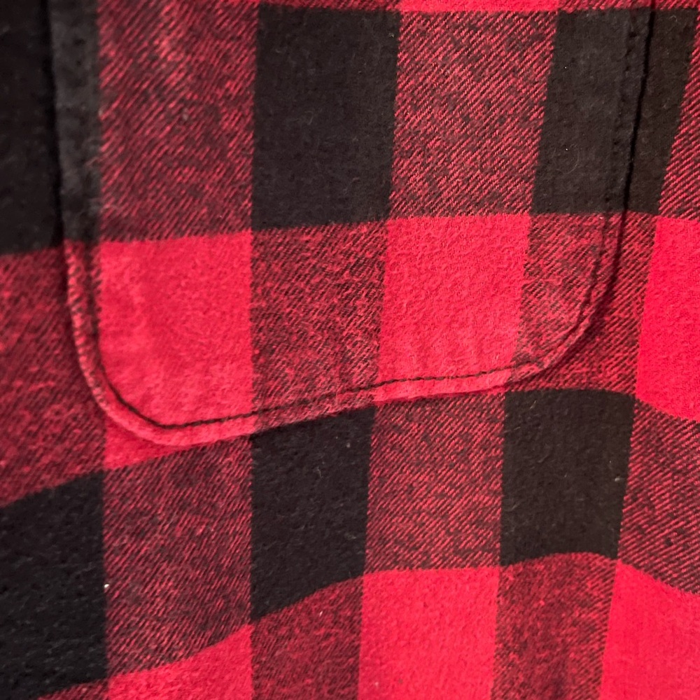 Buffalo Plaid Flannel Button Up Shirt - Picture 3 of 5